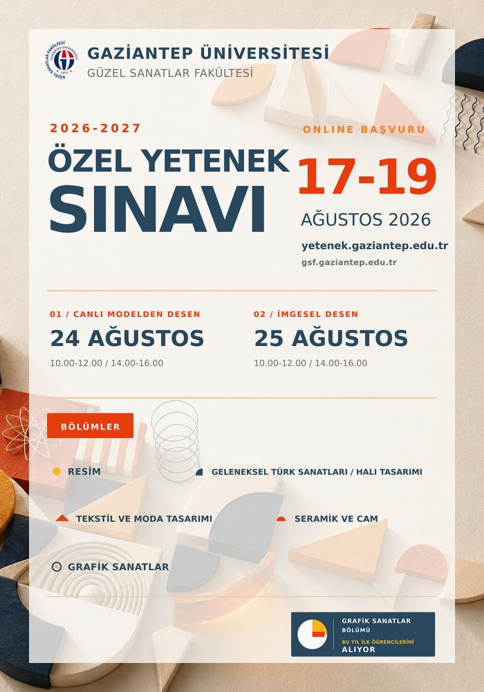 Güzel Sanatlar Fakültesi Özel Yetenek Sınavları 2026