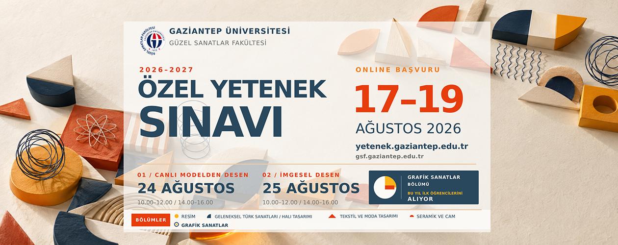 Güzel Sanatlar Fakültesi Özel Yetenek Sınavları 2026